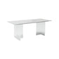 Contemporary Style Sintered Stone Dining Rectangle Table Set 1/4/5/6 Pieces Dining Set White 79"L x 39"W Clearhalo 'Dining Room Sets' 'Dining Tables & Seating' 'dining_room_set' 'furn' 'furn_dining_room_set' 'Furniture' 'Kitchen & Dining Furniture' 5309274