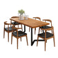 Ensemble de dinette rectangulaire en bois massif, ensemble de table à manger industrielle 1/2/5/7 pièces en naturel