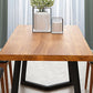 Ensemble de dinette rectangulaire en bois massif, ensemble de table à manger industrielle 1/2/5/7 pièces en naturel
