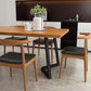 Ensemble de dinette rectangulaire en bois massif, ensemble de table à manger industrielle 1/2/5/7 pièces en naturel