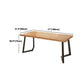 Ensemble de dinette rectangulaire en bois massif, ensemble de table à manger industrielle 1/2/5/7 pièces en naturel