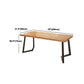 Ensemble de dinette rectangulaire en bois massif, ensemble de table à manger industrielle 1/2/5/7 pièces en naturel