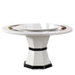 Round Pedestal Dining Site Table Marble Tripod Base Dining Room Collection With Turntable