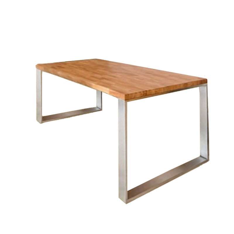 Rectangle Luxury Dining Table Fixed Table with Double Pedestal