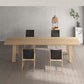 Rectangle Dining Table Solid Wood Dining Table with 4 Legs for Kitchen