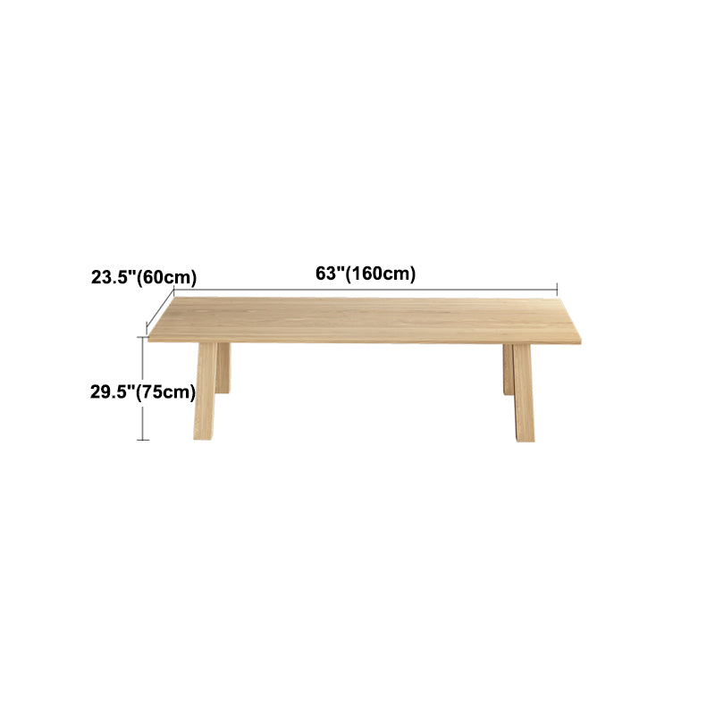 Rectangle Dining Table Solid Wood Dining Table with 4 Legs for Kitchen