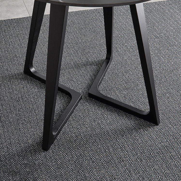 Mesa de comedor de piedra sinterizada Mesa de comedor de base de madera industrial en blanco