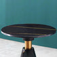 Metal Traditional Luxury Round Table Pedestal Dining Table for Dining Room Clearhalo 'Dining Tables & Seating' 'Dining Tables' 'dining_table' 'furn' 'furn_dining_table' 'Furniture' 'Kitchen & Dining Furniture' 5309460