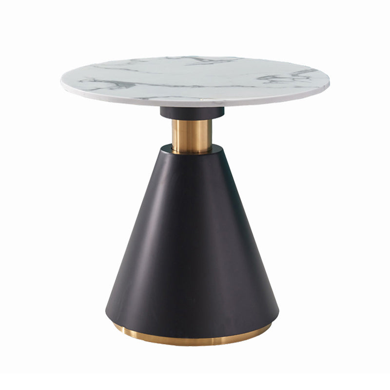 Metal Traditional Luxury Round Table Pedestal Dining Table for Dining Room Clearhalo 'Dining Tables & Seating' 'Dining Tables' 'dining_table' 'furn' 'furn_dining_table' 'Furniture' 'Kitchen & Dining Furniture' 5309463