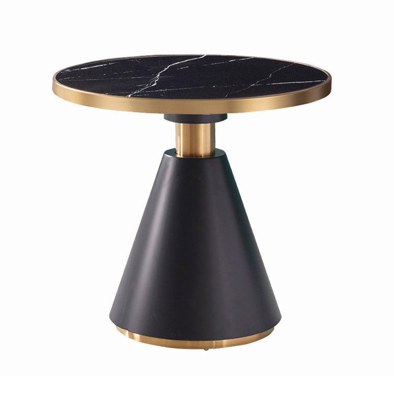 Metal Traditional Luxury Round Table Pedestal Dining Table for Dining Room Black Gold Without Chairs Clearhalo 'Dining Tables & Seating' 'Dining Tables' 'dining_table' 'furn' 'furn_dining_table' 'Furniture' 'Kitchen & Dining Furniture' 5309464