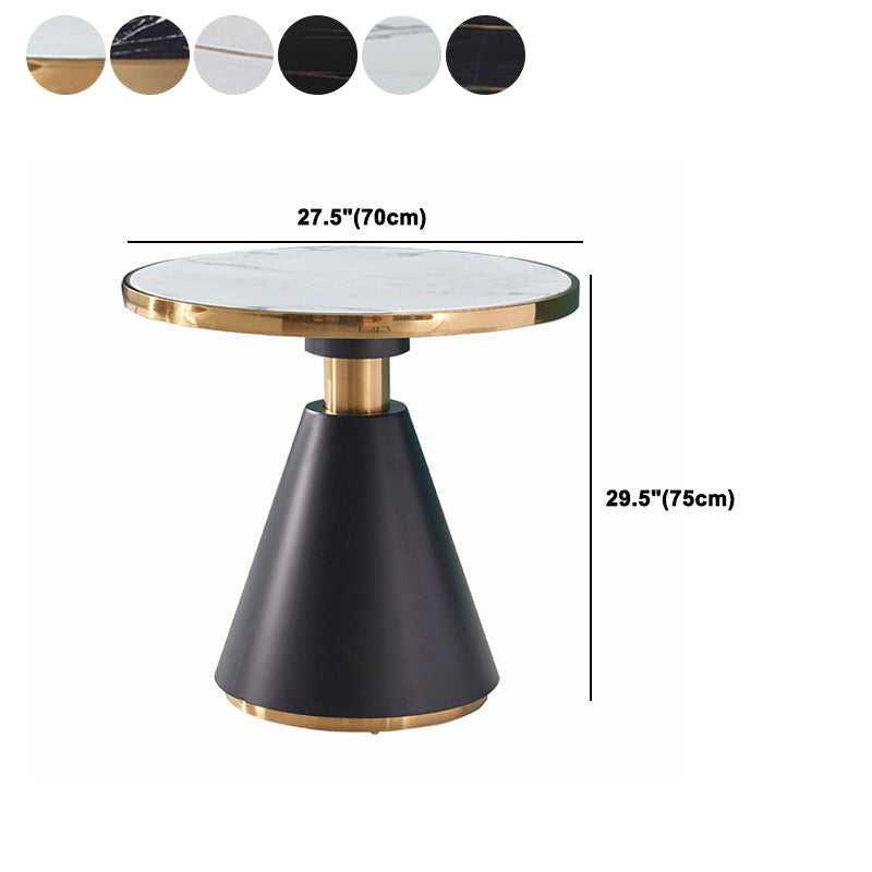 Metal Traditional Luxury Round Table Pedestal Dining Table for Dining Room Clearhalo 'Dining Tables & Seating' 'Dining Tables' 'dining_table' 'furn' 'furn_dining_table' 'Furniture' 'Kitchen & Dining Furniture' 5309468