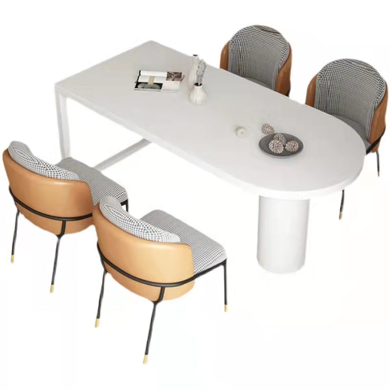 シンプルさのスタイルダイニングテーブルストーンダブルペデスタルホーム家具