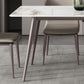 Mesa de comedor rectangular 4 patas modernas mesa fija de piedra sinterizada
