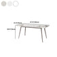 Mesa de comedor rectangular 4 patas modernas mesa fija de piedra sinterizada