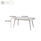Mesa de comedor rectangular 4 patas modernas mesa fija de piedra sinterizada
