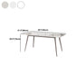 Mesa de comedor rectangular 4 patas modernas mesa fija de piedra sinterizada