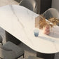 Simplicity Style Oval Dining Table Imitation Marble Home Furniture Clearhalo 'Dining Tables & Seating' 'Dining Tables' 'dining_table' 'furn' 'furn_dining_table' 'Furniture' 'Kitchen & Dining Furniture' 5309523