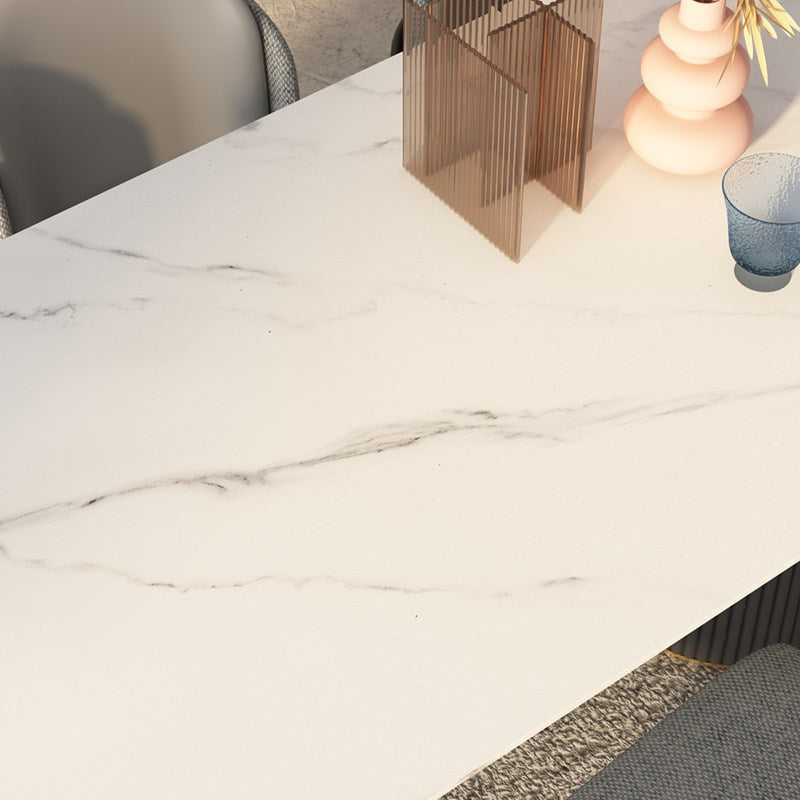 Simplicity Style Oval Dining Table Imitation Marble Home Furniture Clearhalo 'Dining Tables & Seating' 'Dining Tables' 'dining_table' 'furn' 'furn_dining_table' 'Furniture' 'Kitchen & Dining Furniture' 5309524