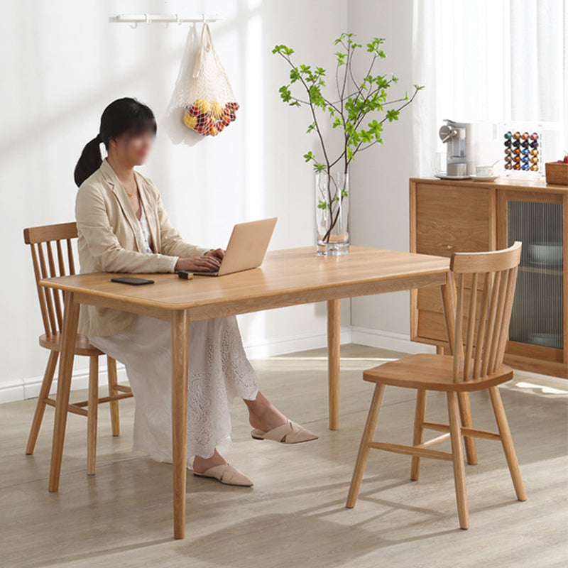 キッチンのための無地の木材長方形のダイニングテーブル付きモダンテーブル