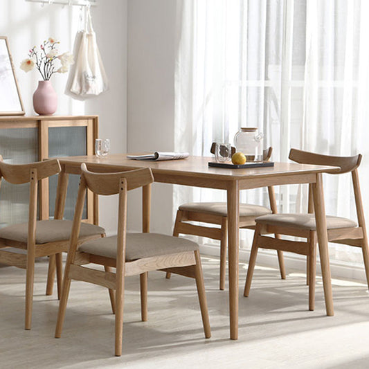 キッチンのための無地の木材長方形のダイニングテーブル付きモダンテーブル