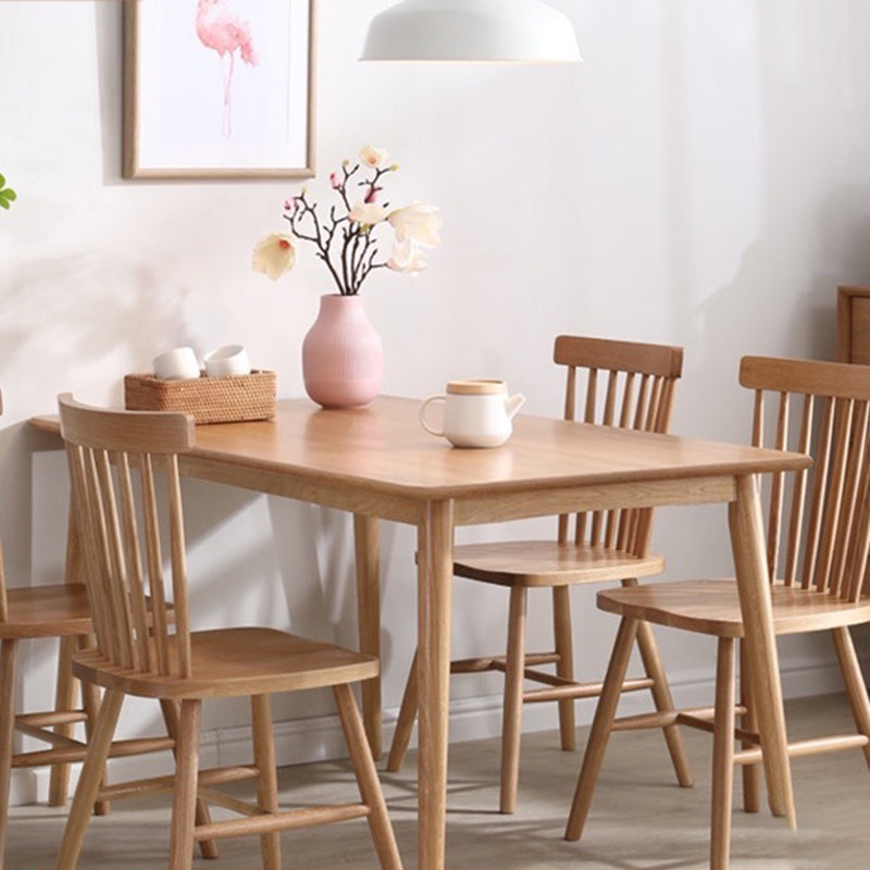 キッチンのための無地の木材長方形のダイニングテーブル付きモダンテーブル