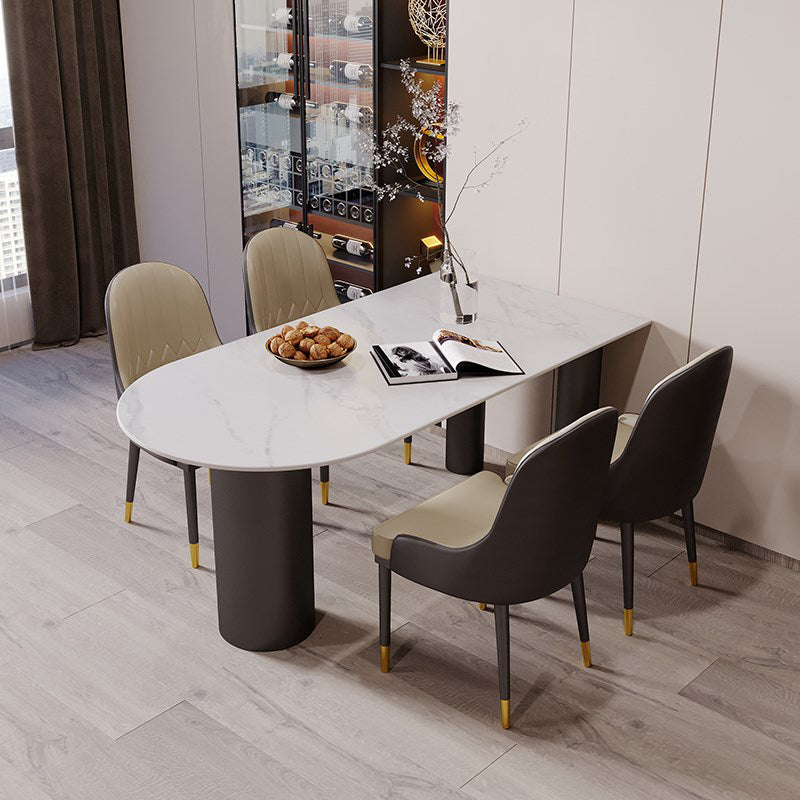 Mueble de piedra de comedor estilo simplicidad con 3 pies