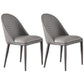 Leather Parsons Chair Modern Furniture in Matte Finish for Indoor Grey 2 Piece Set Clearhalo 'Dining Chairs' 'Dining Tables & Seating' 'dining_chair' 'furn' 'furn_dining_chair' 'Furniture' 'Kitchen & Dining Furniture' 5309610