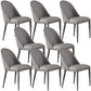 Leather Parsons Chair Modern Furniture in Matte Finish for Indoor Grey 8 Piece Set Clearhalo 'Dining Chairs' 'Dining Tables & Seating' 'dining_chair' 'furn' 'furn_dining_chair' 'Furniture' 'Kitchen & Dining Furniture' 5309616