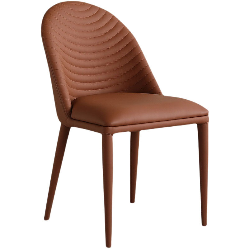 Leather Parsons Chair Modern Furniture in Matte Finish for Indoor Clearhalo 'Dining Chairs' 'Dining Tables & Seating' 'dining_chair' 'furn' 'furn_dining_chair' 'Furniture' 'Kitchen & Dining Furniture' 5309620