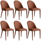 Leather Parsons Chair Modern Furniture in Matte Finish for Indoor Dark Brown 6 Piece Set Clearhalo 'Dining Chairs' 'Dining Tables & Seating' 'dining_chair' 'furn' 'furn_dining_chair' 'Furniture' 'Kitchen & Dining Furniture' 5309621