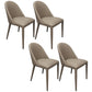 Leather Parsons Chair Modern Furniture in Matte Finish for Indoor Off-White 4 Piece Set Clearhalo 'Dining Chairs' 'Dining Tables & Seating' 'dining_chair' 'furn' 'furn_dining_chair' 'Furniture' 'Kitchen & Dining Furniture' 5309628