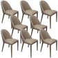 Leather Parsons Chair Modern Furniture in Matte Finish for Indoor Off-White 8 Piece Set Clearhalo 'Dining Chairs' 'Dining Tables & Seating' 'dining_chair' 'furn' 'furn_dining_chair' 'Furniture' 'Kitchen & Dining Furniture' 5309631