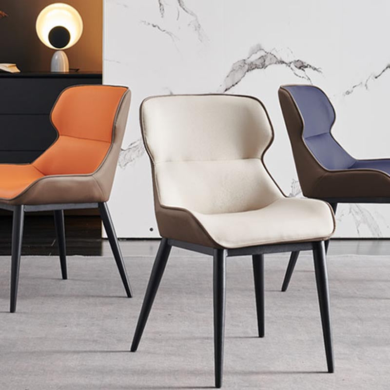 Sedia da pranzo in pelle sedia da pranzo contemporanea