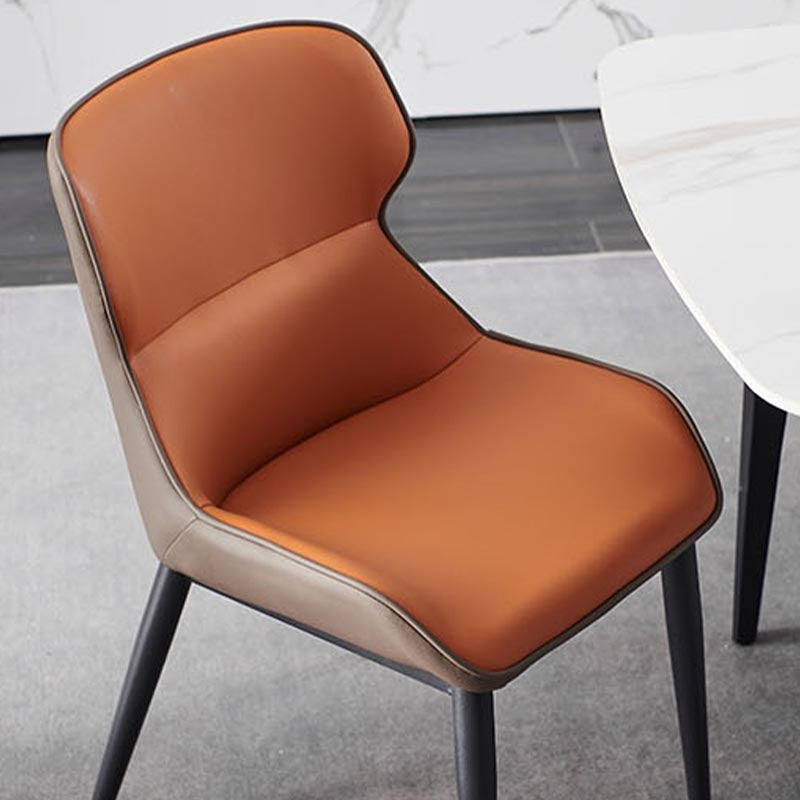 Sedia da pranzo in pelle sedia da pranzo contemporanea