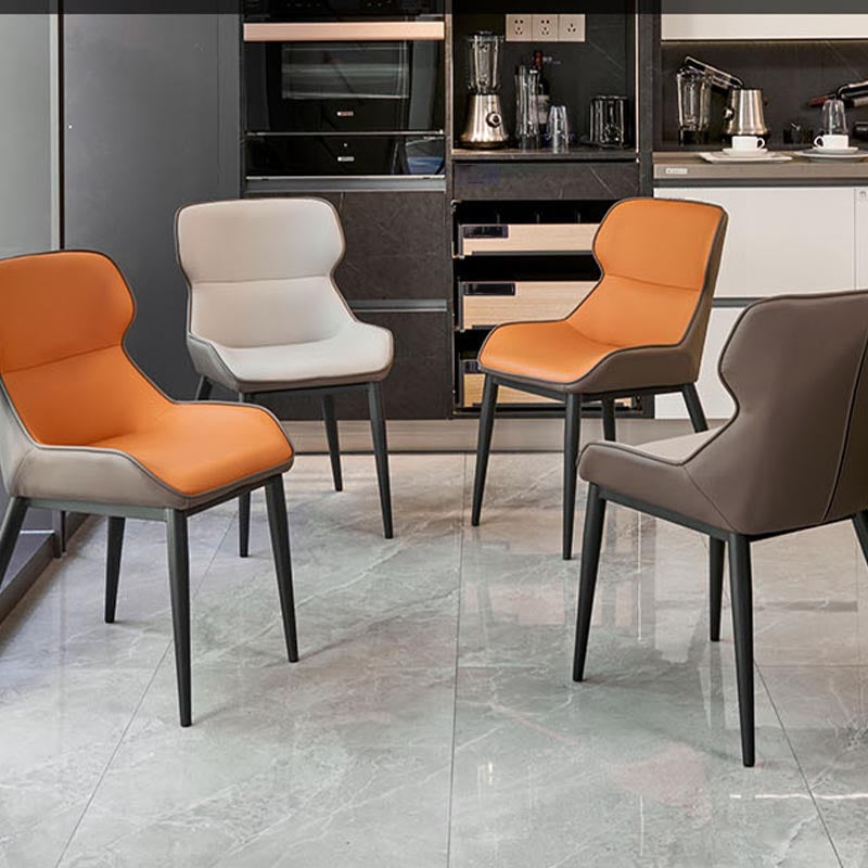 Sedia da pranzo in pelle sedia da pranzo contemporanea