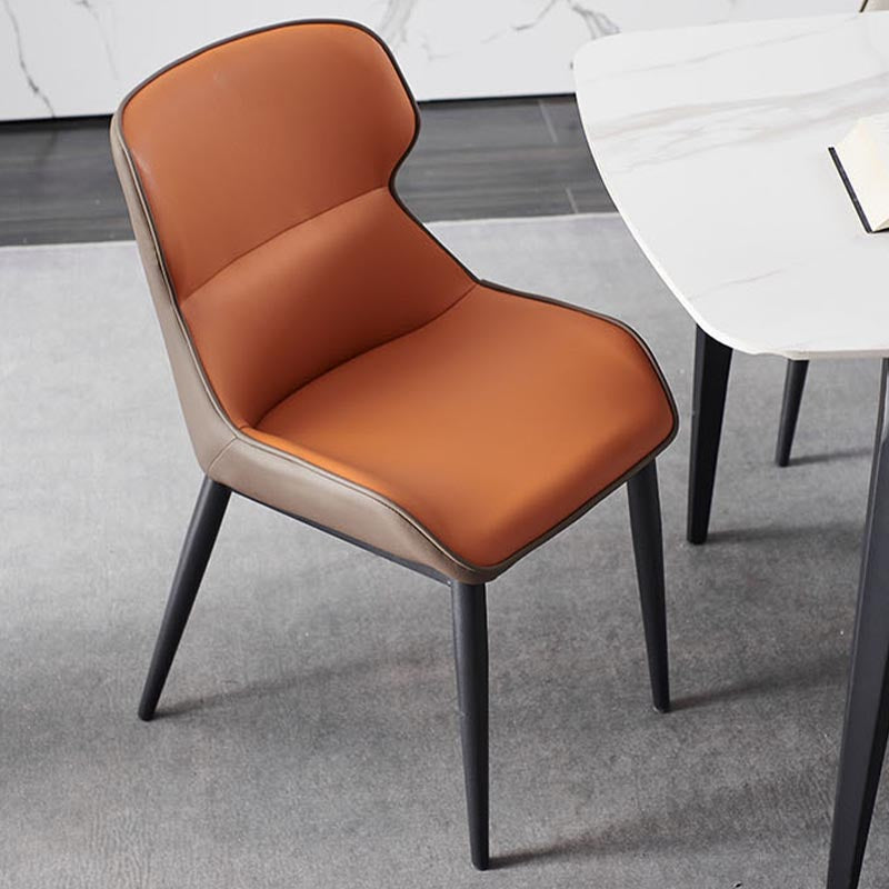 Sedia da pranzo in pelle sedia da pranzo contemporanea