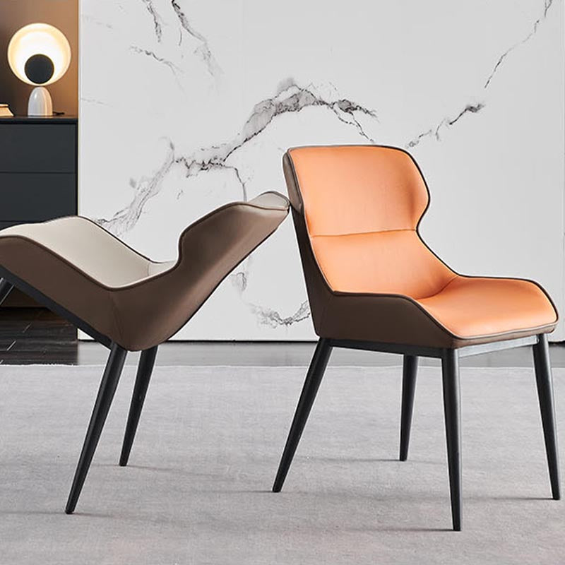 Sedia da pranzo in pelle sedia da pranzo contemporanea