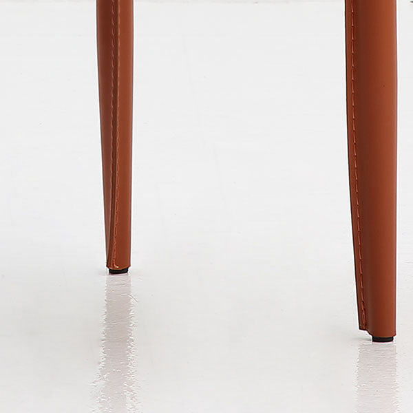Silla de silla de comedor de cuero contemporánea en acabado mate para casa