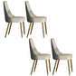 Glam Upholstered Dining Chair Leather Dining Chair with Gold Legs Gray-White 4 Piece Set Clearhalo 'Dining Chairs' 'Dining Tables & Seating' 'dining_chair' 'furn' 'furn_dining_chair' 'Furniture' 'Kitchen & Dining Furniture' 5309813
