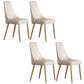Glam Upholstered Dining Chair Leather Dining Chair with Gold Legs Off-White 4 Piece Set Clearhalo 'Dining Chairs' 'Dining Tables & Seating' 'dining_chair' 'furn' 'furn_dining_chair' 'Furniture' 'Kitchen & Dining Furniture' 5309817