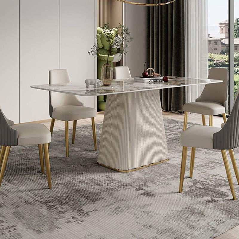 Glam Upholstered Dining Chair Leather Dining Chair with Gold Legs Clearhalo 'Dining Chairs' 'Dining Tables & Seating' 'dining_chair' 'furn' 'furn_dining_chair' 'Furniture' 'Kitchen & Dining Furniture' 5309826