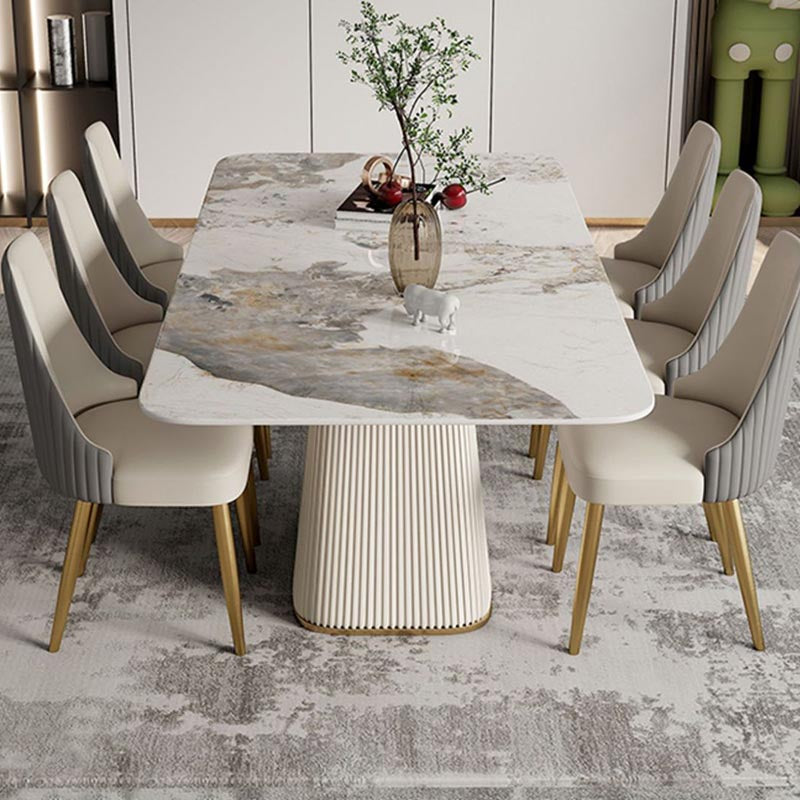 Glam Upholstered Dining Chair Leather Dining Chair with Gold Legs Clearhalo 'Dining Chairs' 'Dining Tables & Seating' 'dining_chair' 'furn' 'furn_dining_chair' 'Furniture' 'Kitchen & Dining Furniture' 5309827