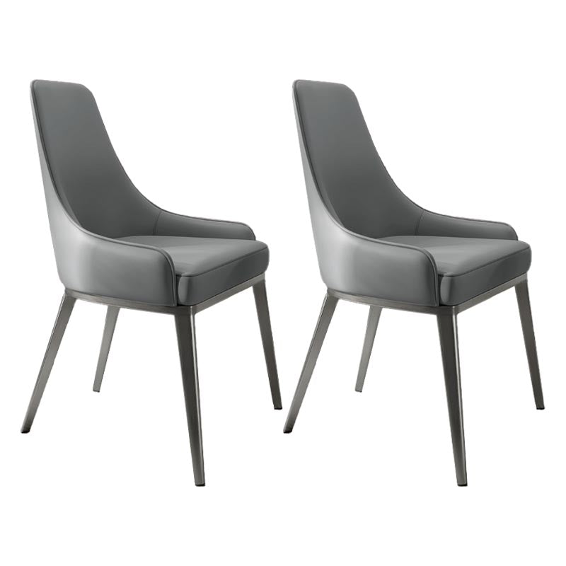 Silla de cuero de imitación tapizada silla de comedor contemporánea
