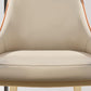 Silla de cuero de imitación tapizada silla de comedor contemporánea