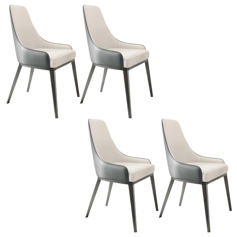 Silla de cuero de imitación tapizada silla de comedor contemporánea