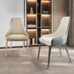 Silla de cuero de imitación tapizada silla de comedor contemporánea