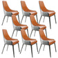 Silla de cuero de imitación tapizada silla de comedor contemporánea
