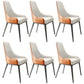 Silla de cuero de imitación tapizada silla de comedor contemporánea