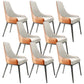 Silla de cuero de imitación tapizada silla de comedor contemporánea