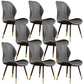 Glam Leather Dining Chair Wingback Side Furniture in Matte Finish for Indoor Grey 8 Piece Set Clearhalo 'Dining Chairs' 'Dining Tables & Seating' 'dining_chair' 'furn' 'furn_dining_chair' 'Furniture' 'Kitchen & Dining Furniture' 5309910